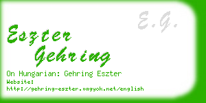 eszter gehring business card